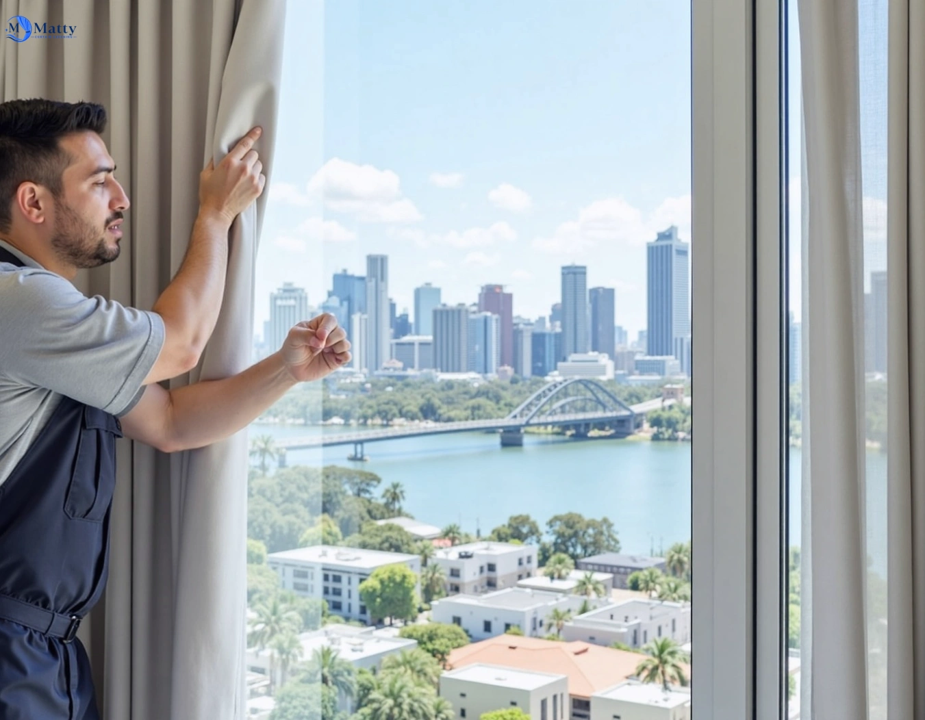 Professional curtain steam cleaning service darkes-forest-nsw QLD by Matty Curtain Cleaning